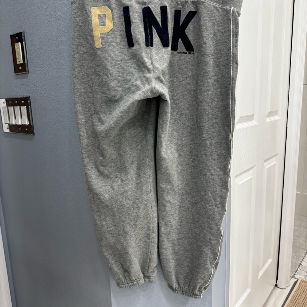 PINK Victoria's Secret Girls' Gray Logo Sweatpants